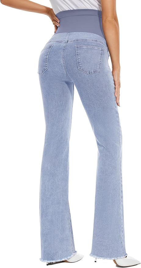 GLAMIX Women's Stretch Maternity Bootcut Jeans - Image 4
