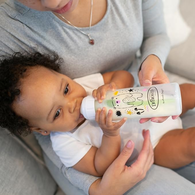 Dr. Brown's Natural Flow Anti-Colic Options+ Narrow Baby Bottle, Bear & Owl - Image 25