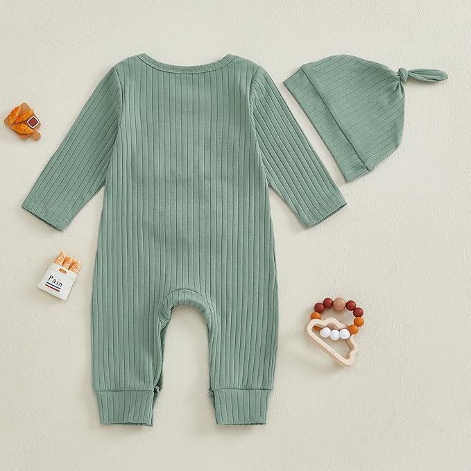 Fernvia Newborn Baby Boy Clothes Letters Print Bodysuit 3 6 9 12 18 Months Long - Image 3