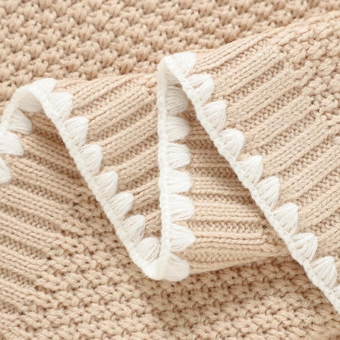 Neiwech Baby Blanket Knit Cozy Soft Lightweight Crib Stroller Nursery Receiving - Image 5
