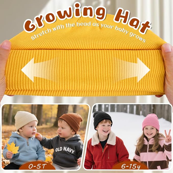 ZOORON Toddler Beanie Baby Boys Girls Beanies Kids Winter Hats Children Knit - Image 3
