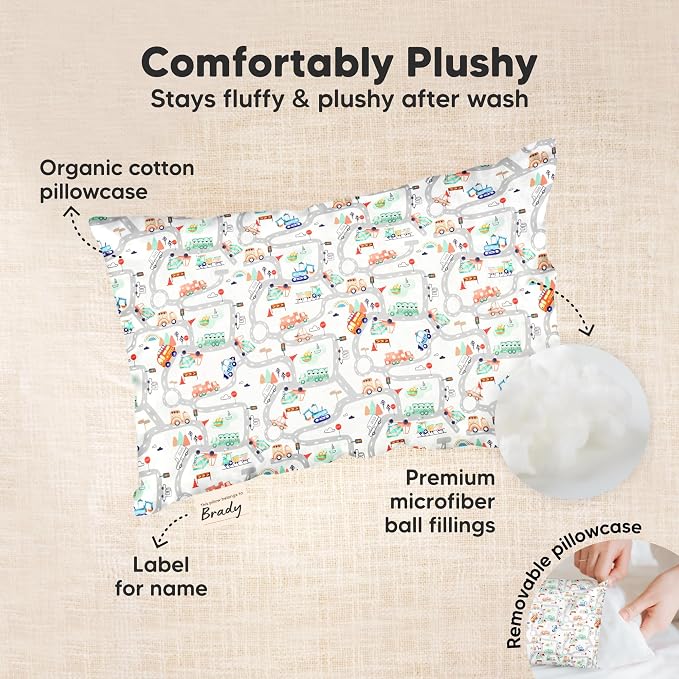 Mini Toddler Pillow with Pillowcase - Image 6