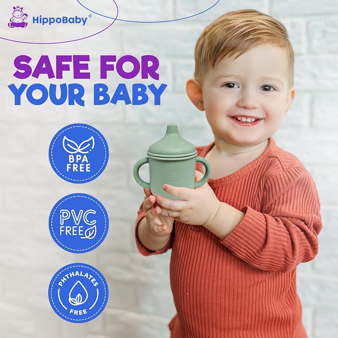 Silicone Transition Sippy Cup for 6+ month old | Includes 1 Toddler straw cup & - Image 6