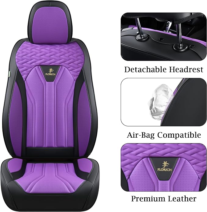 FLORICH Automotive Seat Covers, Seat Covers Full Set, Car Seat Protectors 5 - Image 4