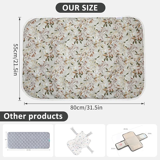 Baby Diaper Changing Pad, 21 5/8" x 31.5" Waterproof Changing Pad Liners - Image 3