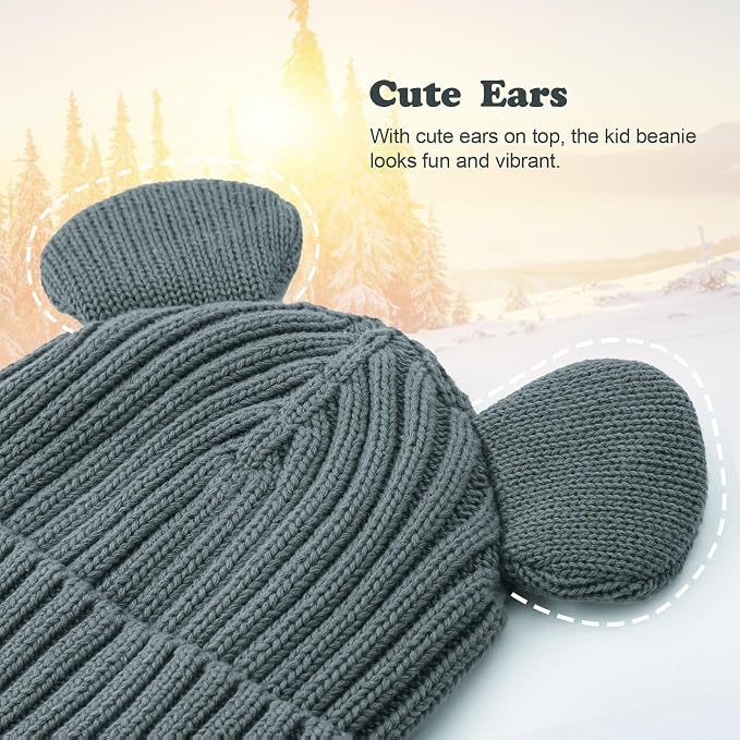 Toddler Boy Winter Beanie Baby Knit Hat Warm Girl Beanies Newborn Cute Hats - Image 3