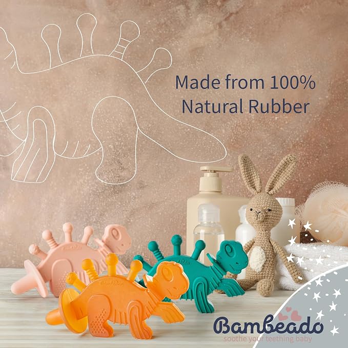 Bambeado Baby Teether Toy and Training Toothbrush: Dibly - Image 2
