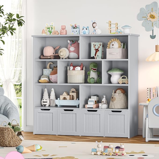 FINETONES Toy Storage Organizer, Kids Bookshelf - Image 4
