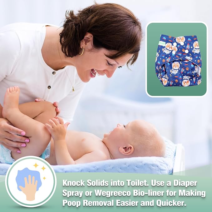 wegreeco Cloth Diapers 6 Pack - Image 5