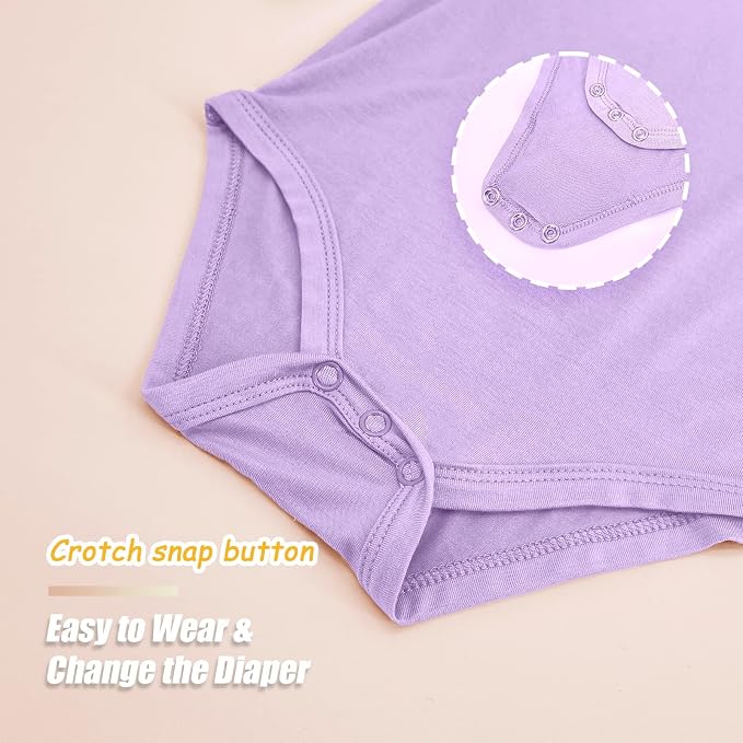 Jimonda Bamboo Baby Bodysuit Long Sleeve Infant Romper Soft Boy Girl Unisex - Image 5