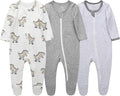 O2 BABY Baby Boys Girls Organic Cotton Zip-Front Sleeper Pajamas, Footed Sleep by O2BABY