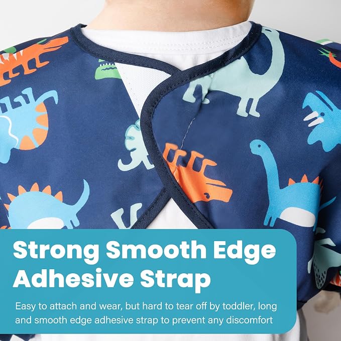 Long Sleeve Bibs For Babies 6-24 Months Full Coverage Shirt Bib for Baby Boys - Image 4