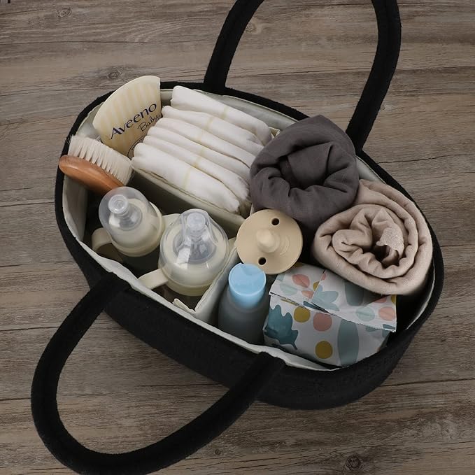 Baby Diaper Caddy Organizer for Girl Boy Cotton Rope Nursery Storage Bin Basket - Image 6