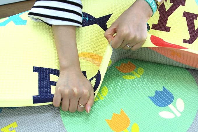 Baby Care Play Mat 82'' x 55'' Original One-Piece Reversible Rollable - Image 8