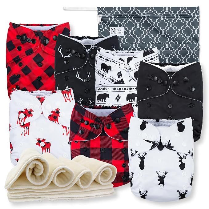 Nora's Nursery Cloth Diapers 7 Pack by NorasNursery