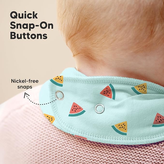 8-Pack Organic Baby Bandana Bibs - Image 8