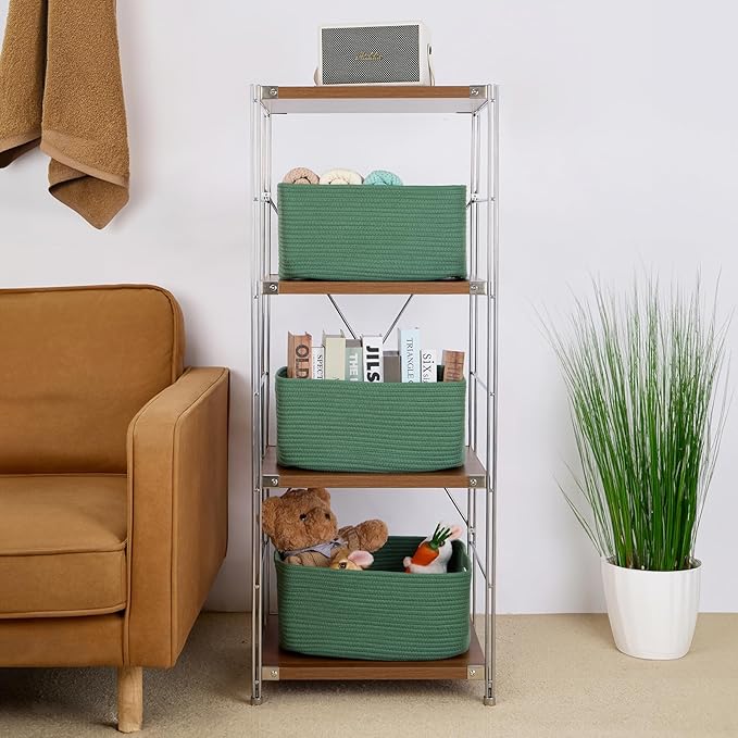 Large Storage Baskets for Organizing, Closet Shelf Baskets for Clothes Blanket - Image 4