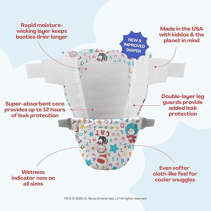 Hello Bello Dr. Seuss Babies Premium Diapers, Size 3 - Image 4