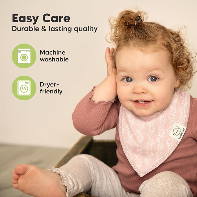 8-Pack Organic Baby Bandana Bibs - Image 7