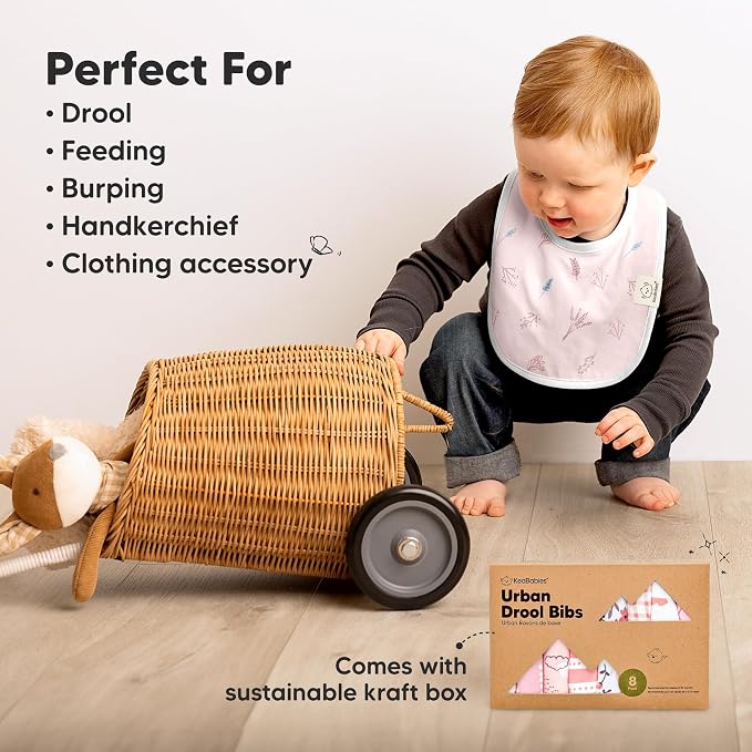 8-Pack Organic Baby Bibs for Boys, Girls - Image 7