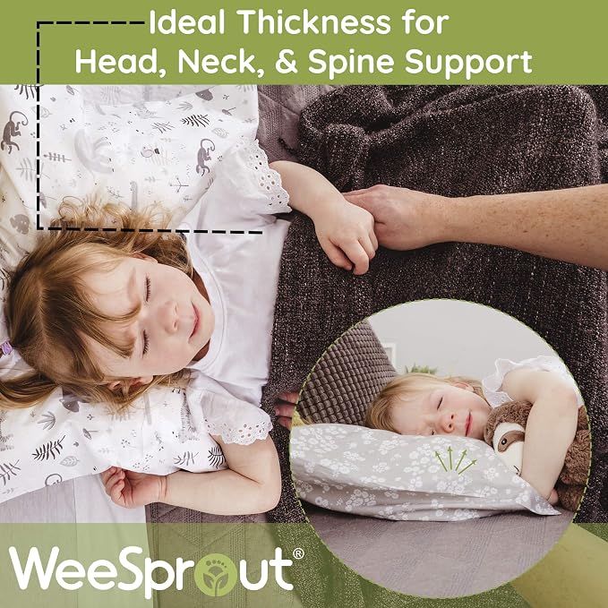 WeeSprout Mini Toddler Pillow for Kids Sleeping - Image 6