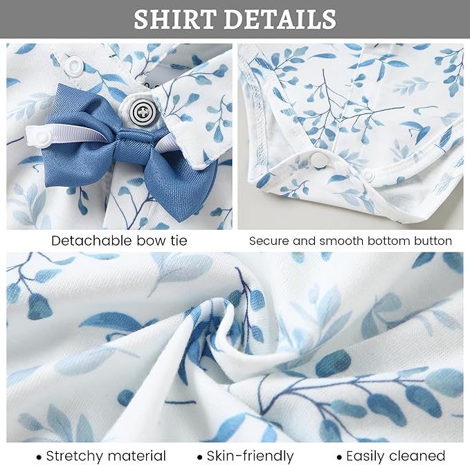SANMIO Baby Boy Clothes Suits Infant Gentleman Outfit Collared Dress - Image 5