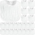 Zhanmai 20 Pack Muslin Baby Bibs Adjustable White Drool Bandana Bibs 6 by Zhanmai