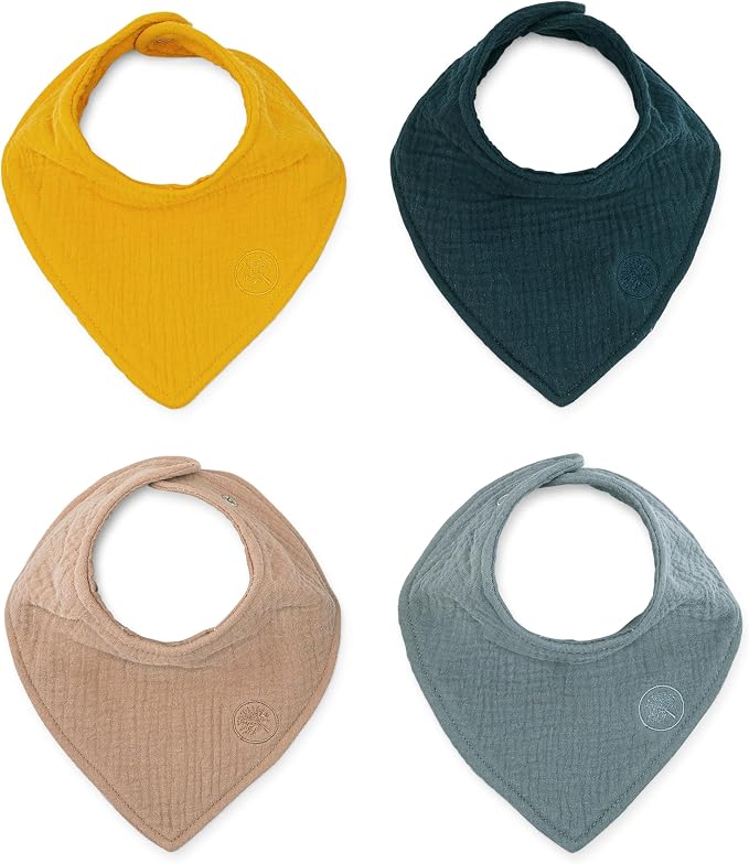 Parker Baby Muslin Bandana Drool Bibs | 100% Soft Muslin Cotton, Absorbent & by ParkerBabyCo