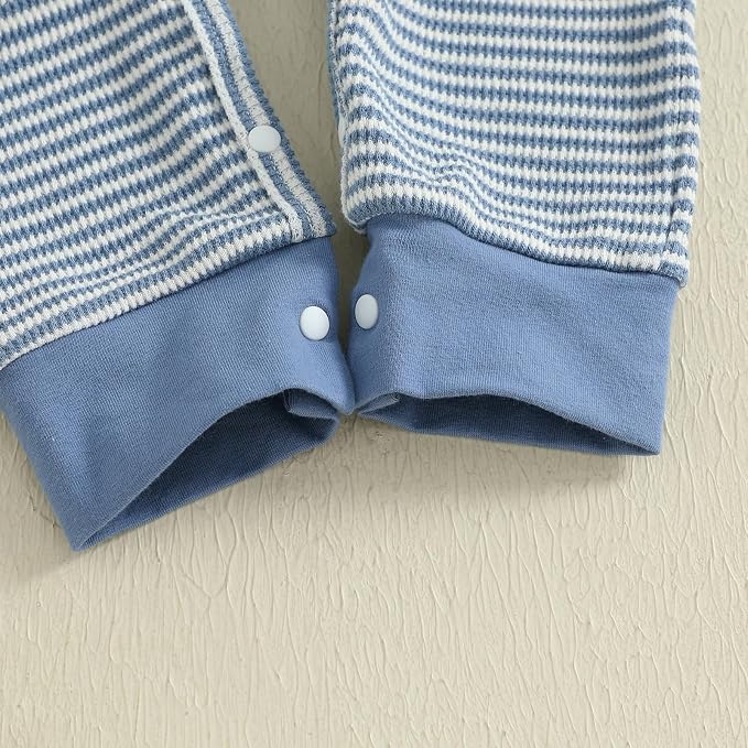 Kuriozud Newborn Infant Unisex Baby Boy Girl Clothes Button Romper Jumpsuit - Image 7