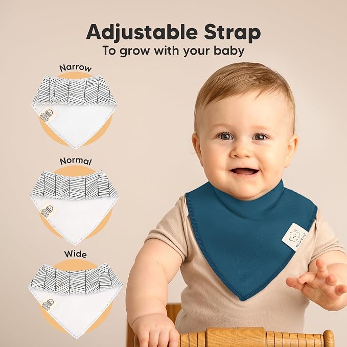 8-Pack Organic Baby Bandana Bibs - Image 3