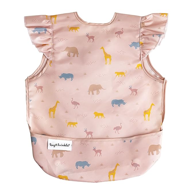 Tiny Twinkle Short Sleeve Apron Baby & Toddler Bib by TinyTwinkle