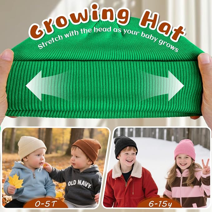 ZOORON Toddler Beanie Baby Boys Girls Beanies Kids Winter Hats Children Knit - Image 3