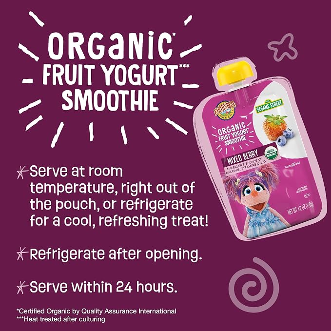 Earth's Best Organic Yogurt Smoothie Pouches, 24+ Months, Fruit and Yogurt - Image 3
