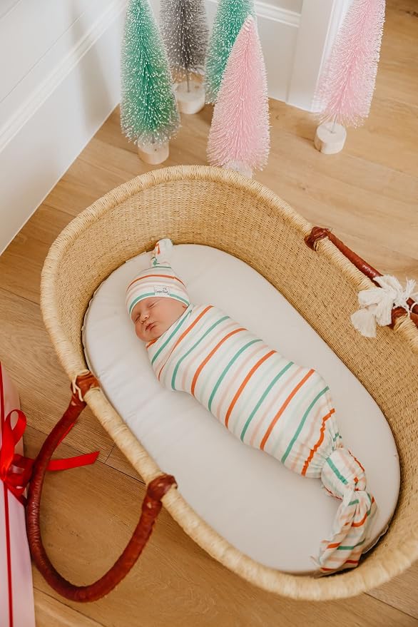 Copper Pearl Large Premium Knit Baby Swaddle Receiving Blanket Tinsel - Image 3