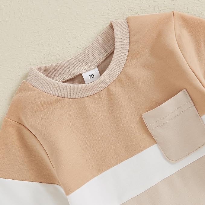 Toddler Baby Boy Fall Outfits Long Sleeve Crew Neck Pullover Sweatshirt + - Image 3