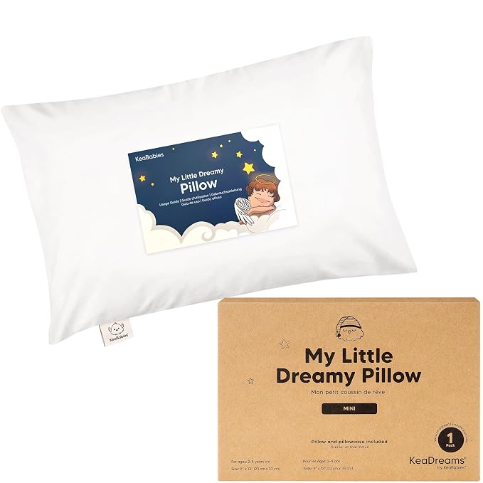 Mini Toddler Pillow with Pillowcase by KeaBabies