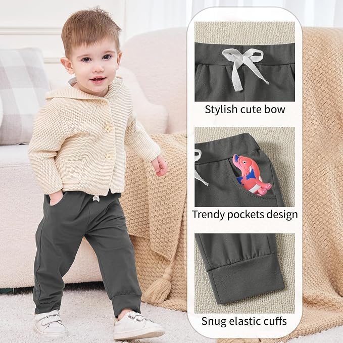 DREAM BUS Pack of 3 Toddler Jogger Pants - Image 4