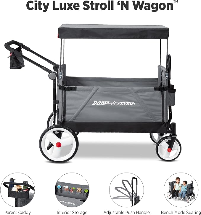 Stroller Wagon for Kids, Baby Stroller, Utility Cart, Rolling Cart, Radio Flyer - Image 2