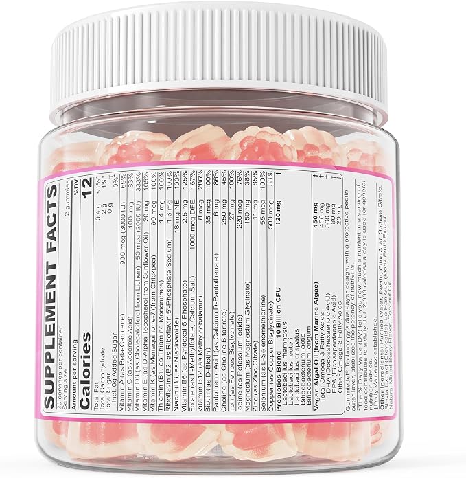Prenatal Vitamins for Women Multivitamin Gummies w/ Methylfolate 1mg, Choline - Image 8