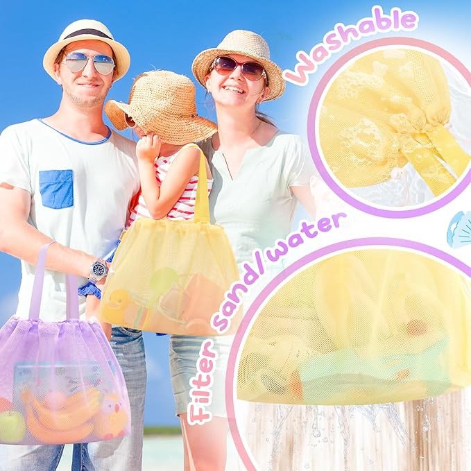 Tagitary Beach Toys Kids Beach Bag Tote - Image 6