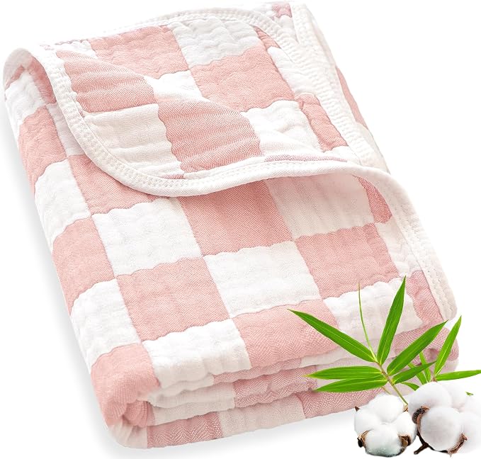 Muslin Swaddle Blankets Neutral, Baby Swaddling Wrap Nursery Blanket by BEILIMU
