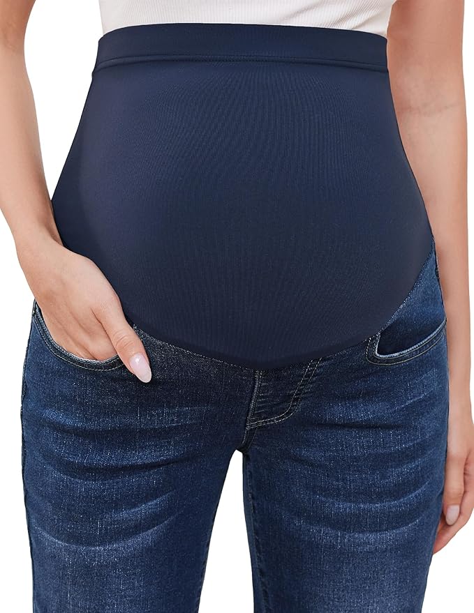 GLAMIX Women's Stretch Maternity Bootcut Jeans - Image 2