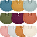 Seematn 10 Pcs Baby Muslin Bibs Drool Bibs Bandana Ruffle Soft Cotton by Seematn