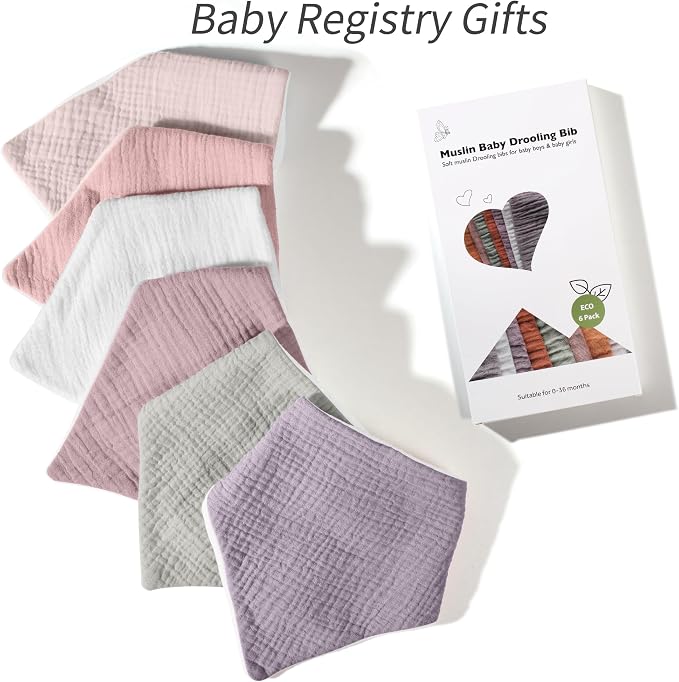 Muslin Baby Bibs Baby Drool Bandana Bibs - Image 9
