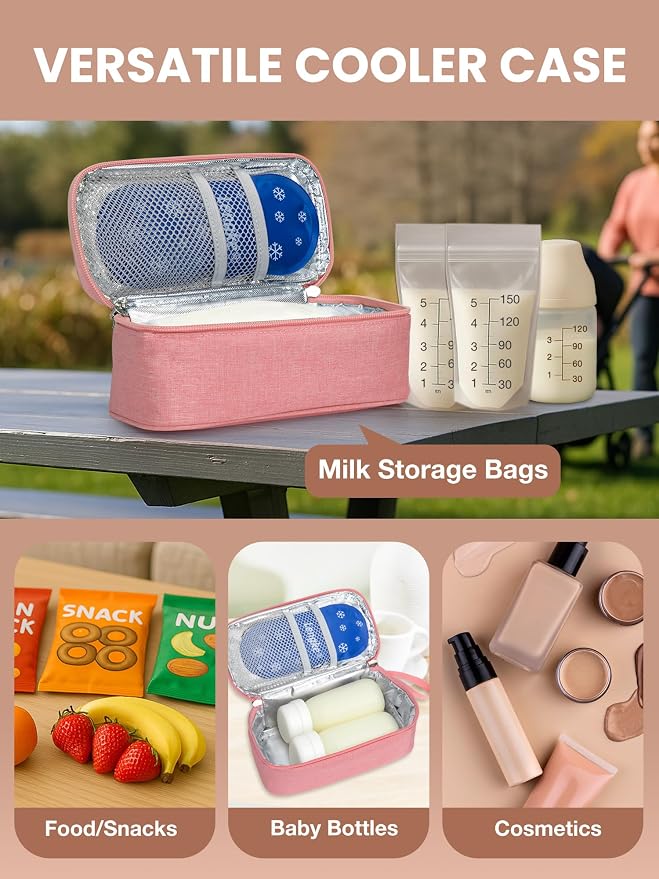 Breast Milk Cooler Travel Bag, Real-Time Temperature Display, Holds 4-6 - Image 6
