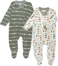 HonestBaby Baby Sleep N' Play One-Piece Zip-Front Footed Organic Cotton Pajama by HonestBaby