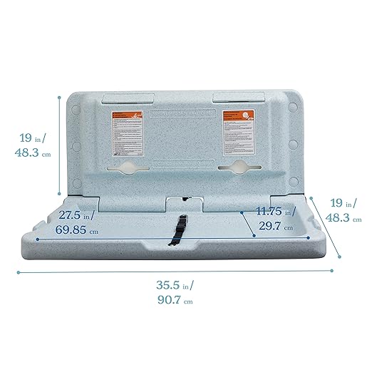 ECR4Kids Horizontal Wall-Mounted Changing Station, Baby Changer - Image 2
