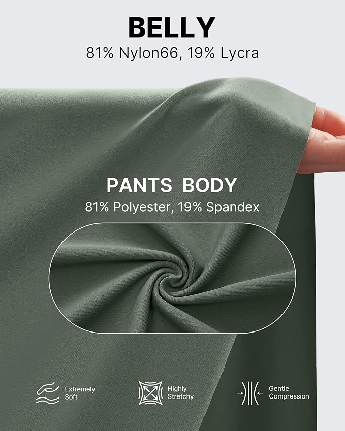 G4Free Maternity Pants Over The Belly Yoga Dress Work Pregnancy Pants Stretchy - Image 5