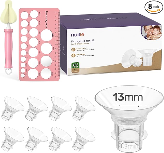 Nuliie 8PCS Silicone Flanges Insert Replacement Kit, Flange Sizing Kit 13mm by nuliie
