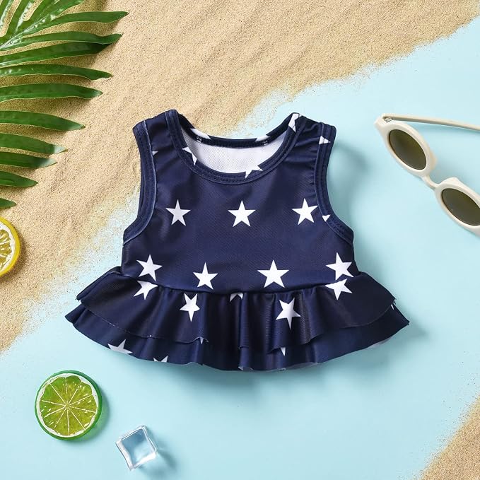 Aalizzwell Toddler Baby Girl Bathing Suit Two Piece Swimsuit Bikini Beach Wear - Image 2